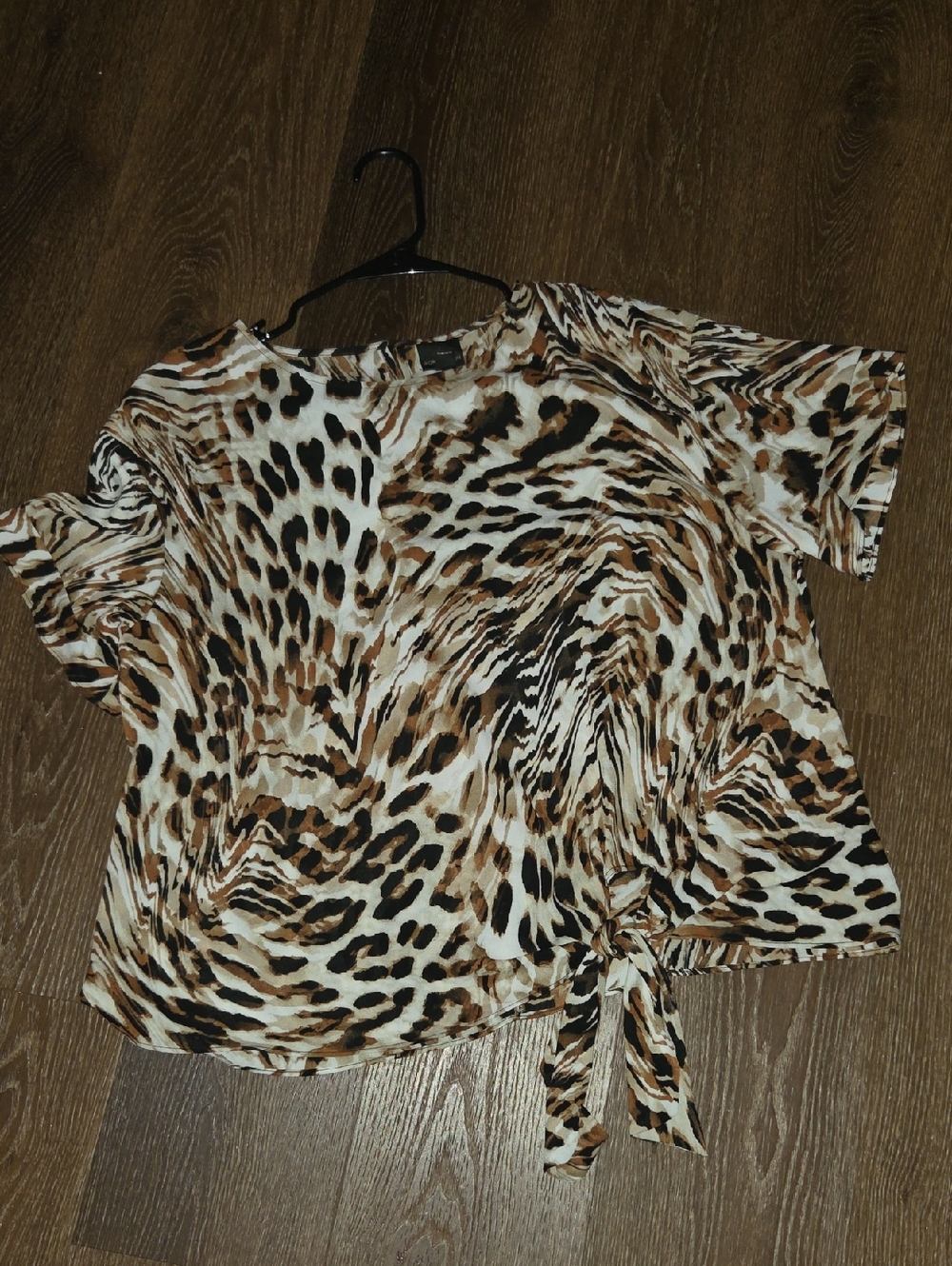 Worthington Petite Leopard Print Women's Top Sz PL